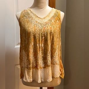 Colors of India Embroidered Tank Top